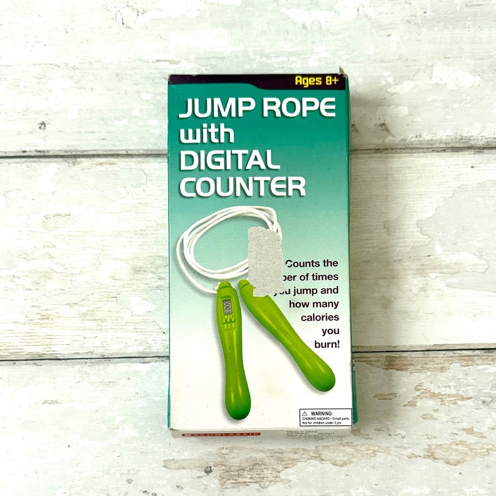 Jump Rope with Digital Counter Big Kids Adult Size Green Scholastic Brand NEW
